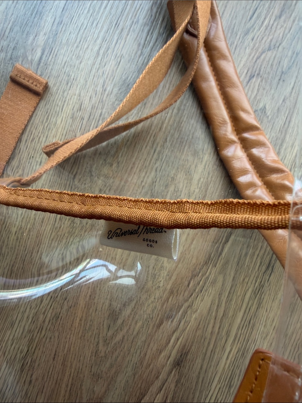 Universal Thread Clear Backpack with Tan Trim Mini - Picture 6 of 6